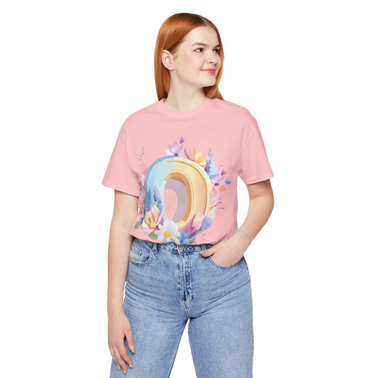 Natural Cotton Tee Shirt - Letters Collection - O Printify