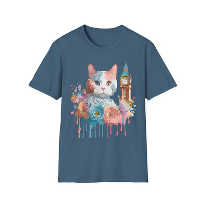 Cat Shirt Unisex Tee Softstyle 64000 Gildan Ring Spun Cotton