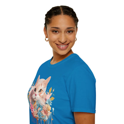 Unisex Cat Shirt Kitten Tee Cat Lover Tee Softstyle 64000 Gildan
