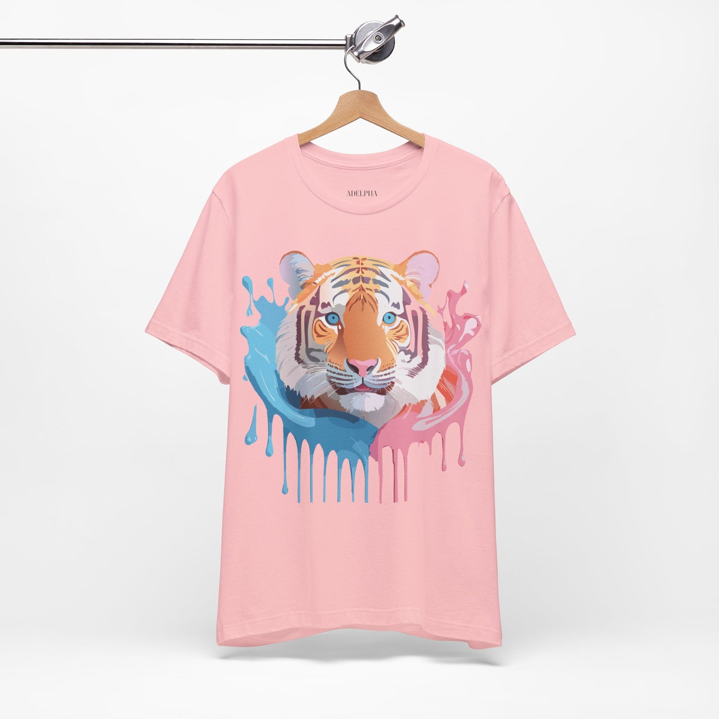 Natural Cotton Tee Shirt with Tiger