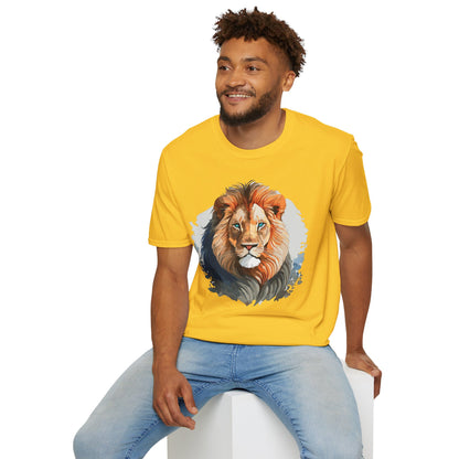 Lion Shirt Unisex Animal Tee Gildan Softstyle 64000 100 Percent Ring Spun Cotton