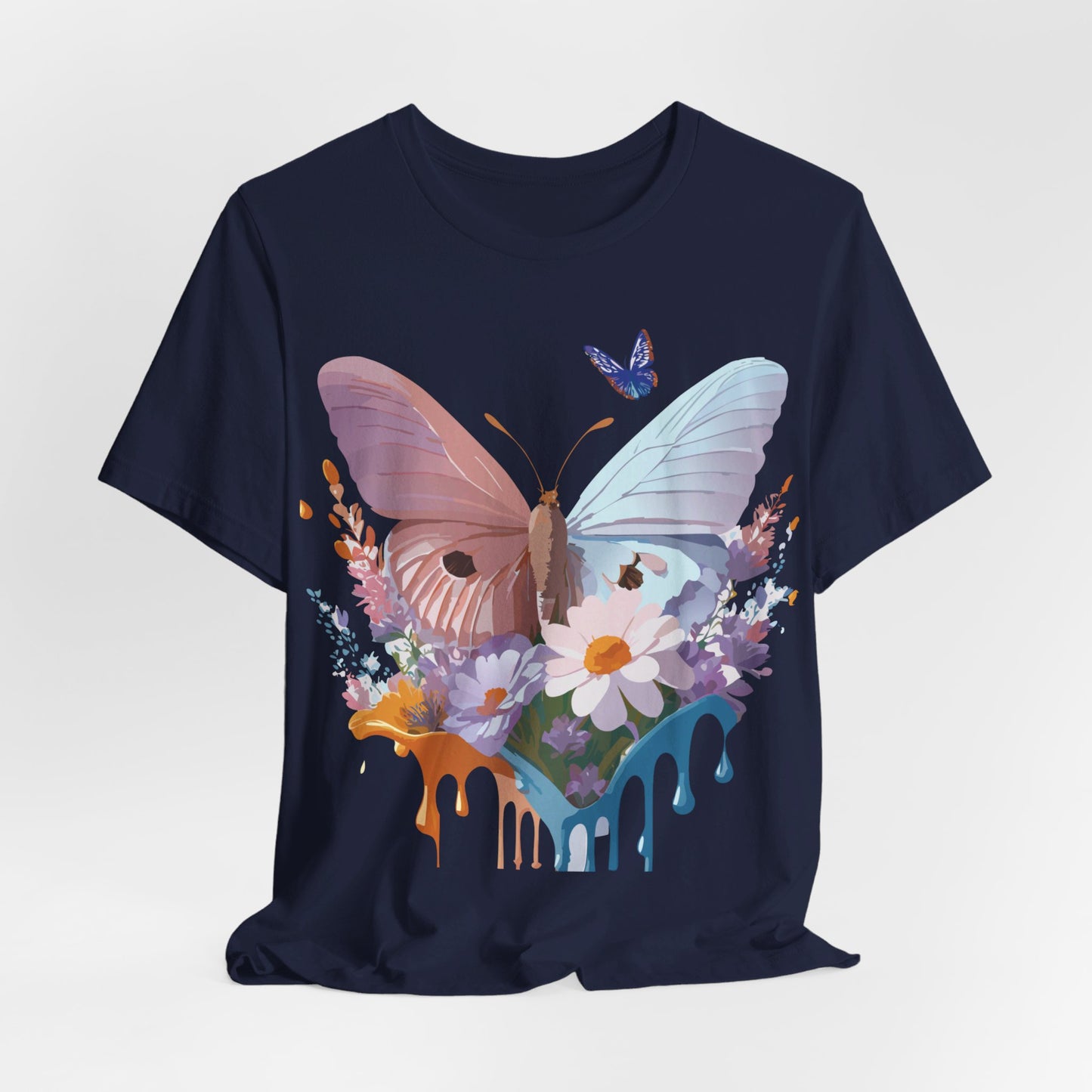 T-Shirt aus natürlicher Baumwolle mit Schmetterling