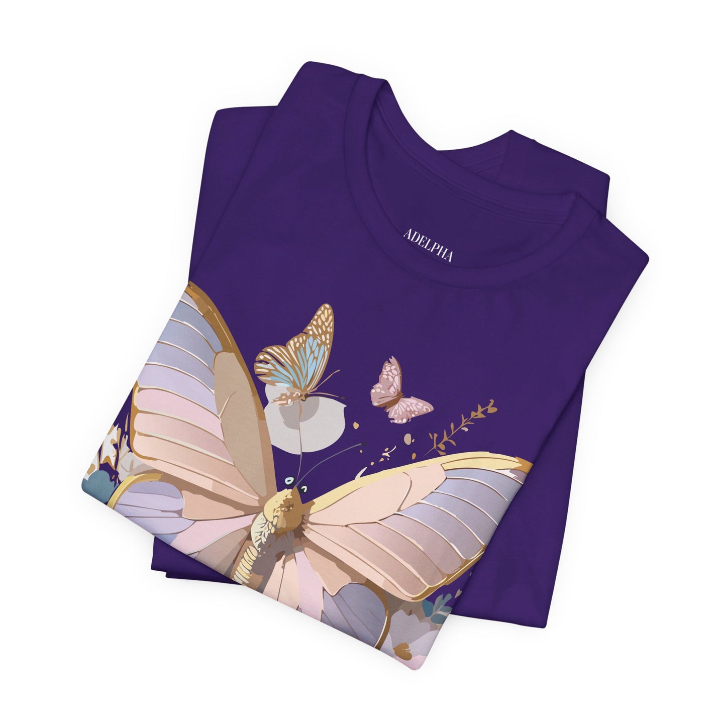 T-Shirt aus natürlicher Baumwolle mit Schmetterling