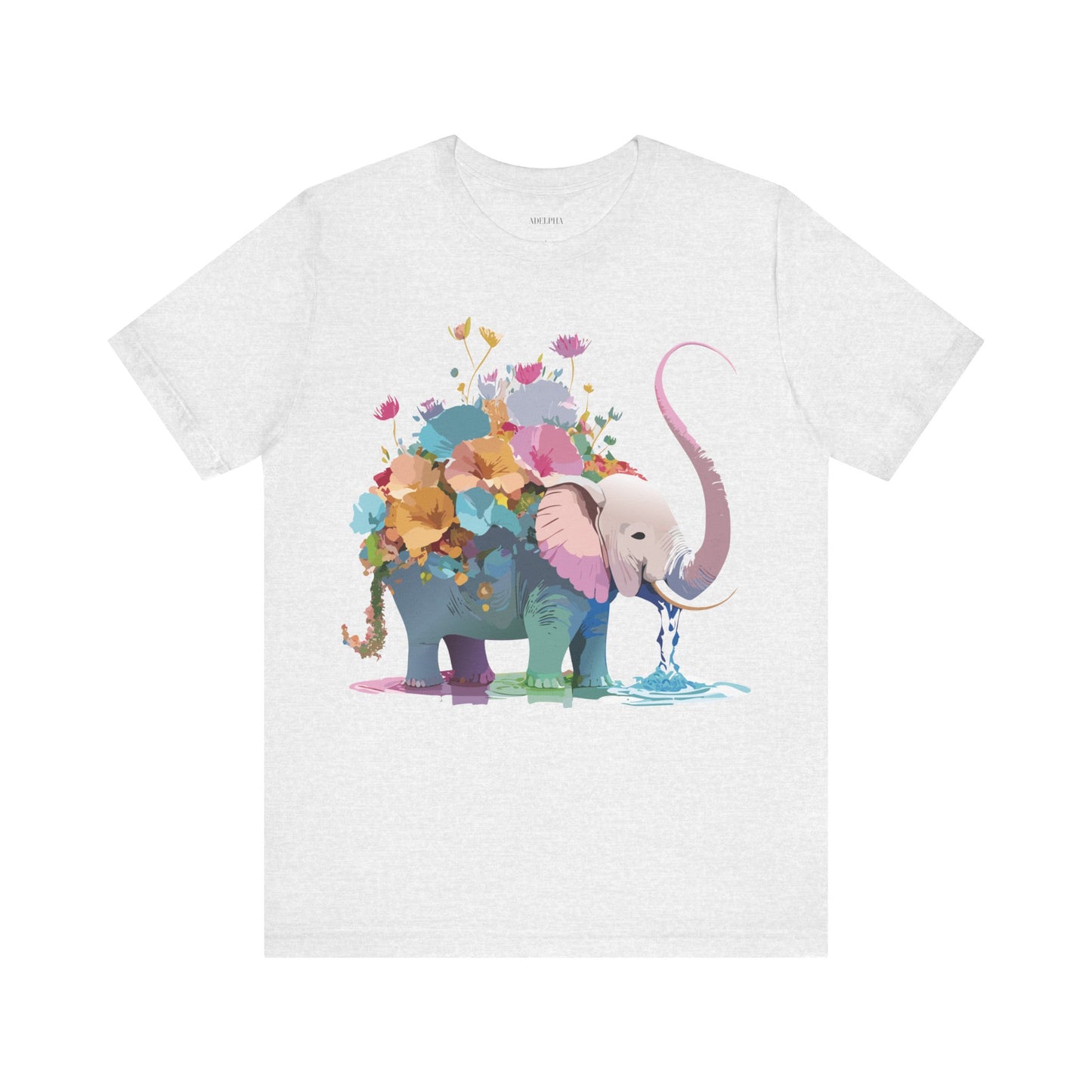 Natural Cotton Tee Shirt with Elephant