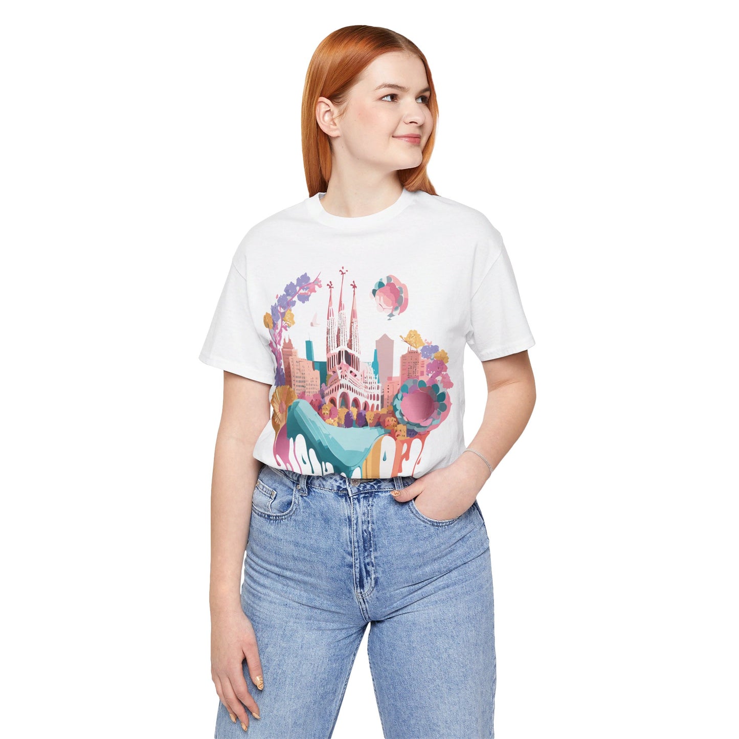 T-Shirt aus natürlicher Baumwolle – Kollektion „Beautiful Places“ – Barcelona