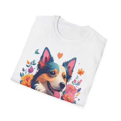 Animal Print Dog Shirt Unisex Softstyle Cotton Tee For Pet Lovers
