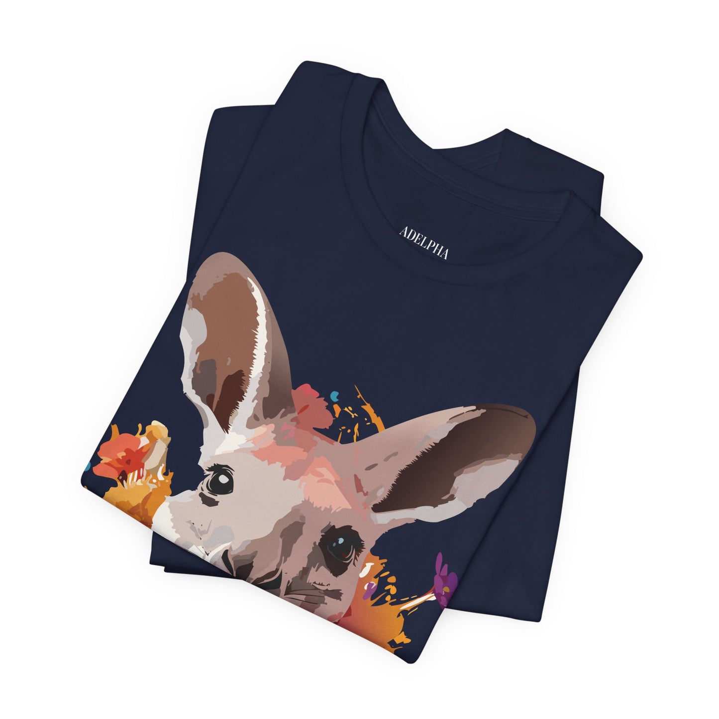 Natural Cotton Tee Shirt with Kangaroo