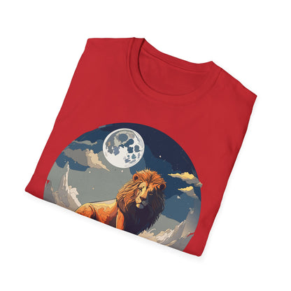 Lion Shirt Unisex Animal Tee Softstyle 64000 100 Percent Ring-Spun Cotton