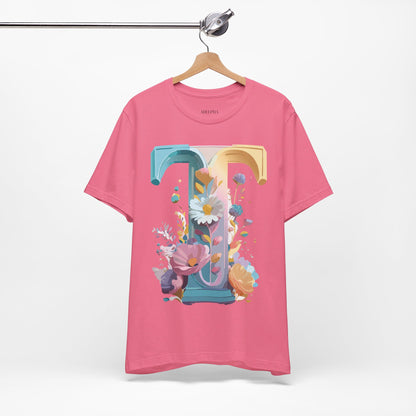 Natural Cotton Tee Shirt - Letters Collection - T Printify