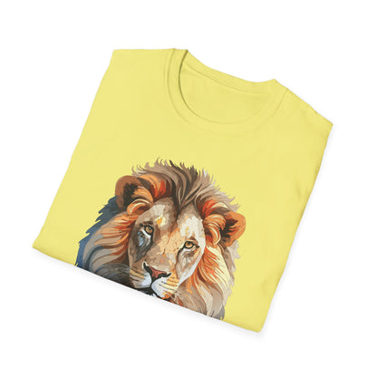 Gildan Softstyle Lion Print T Shirt Floral Tee For Unisex Everyday Comfort