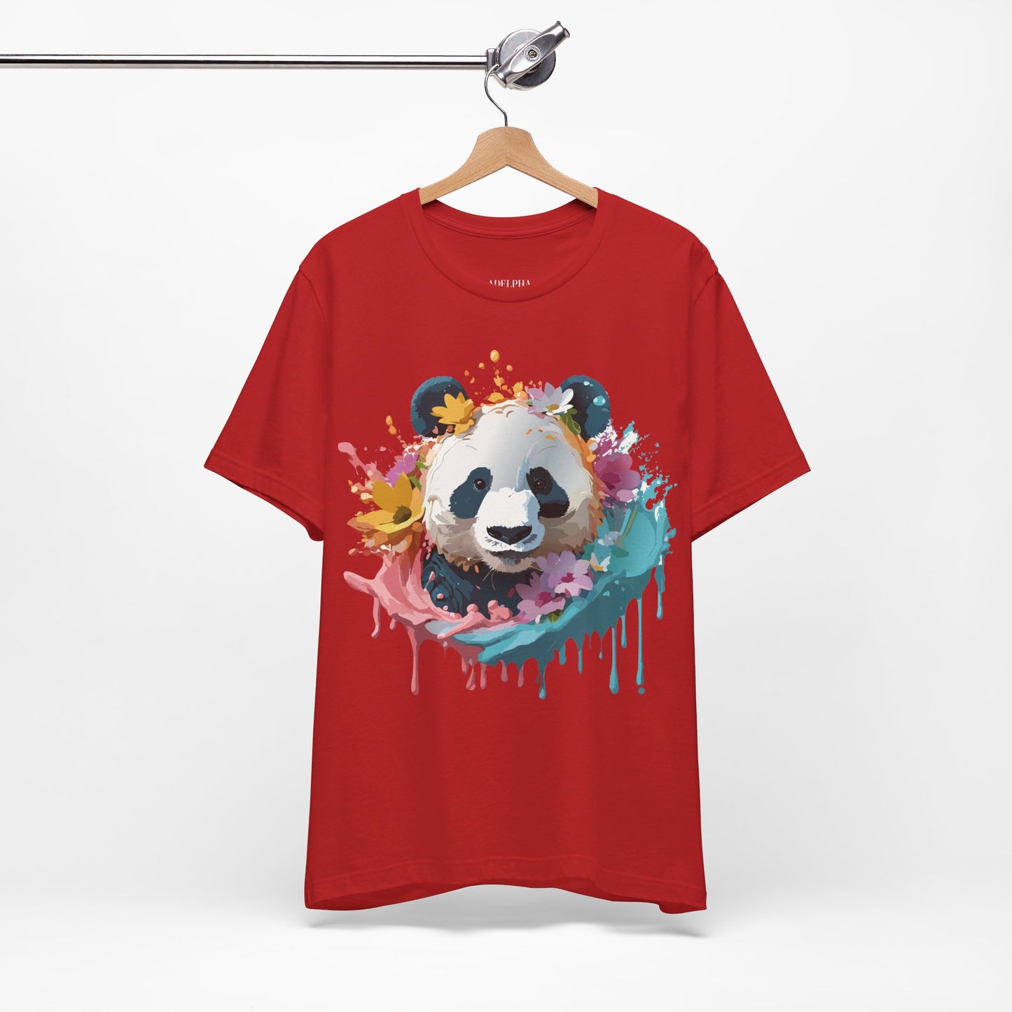 Natural Cotton Tee Shirt with Panda