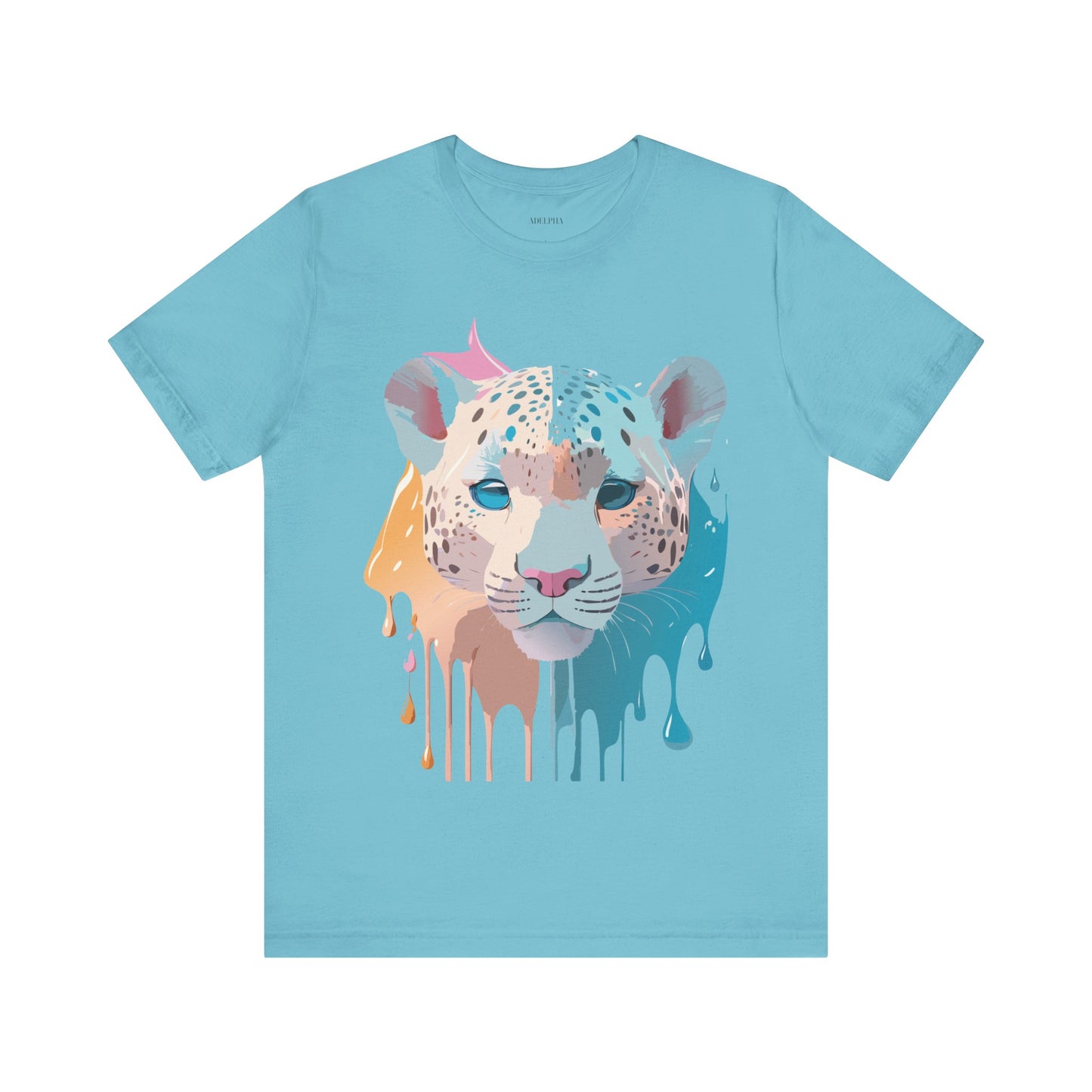 Natural Cotton Tee Shirt with Cheetah