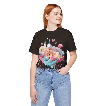 Natural Cotton Tee Shirt - Beautiful Places Collection - Prague Printify