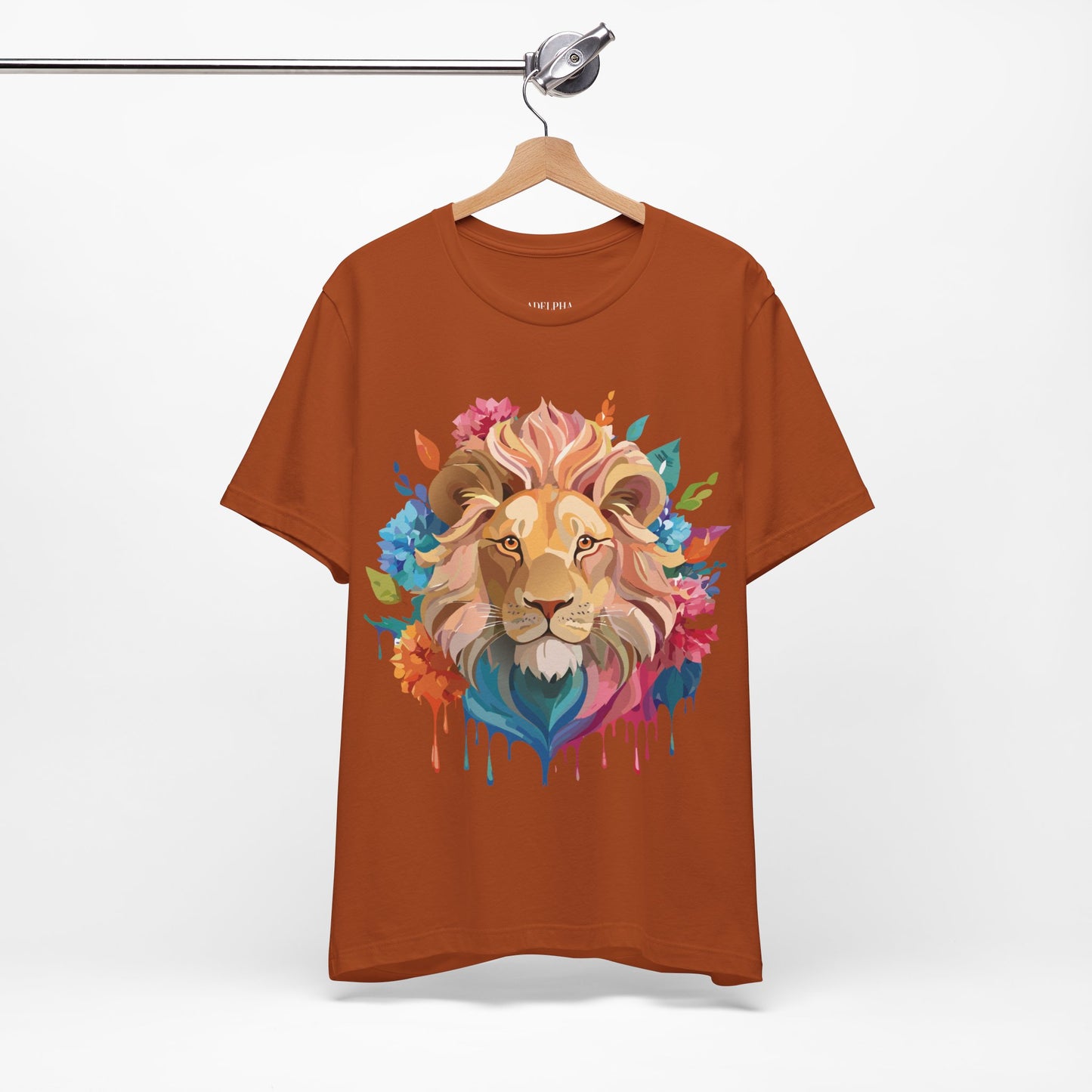 Natural Cotton Tee Shirt with Lion