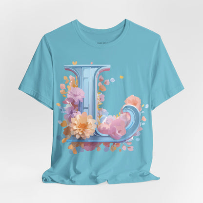 Natural Cotton Tee Shirt - Letters Collection - L Printify