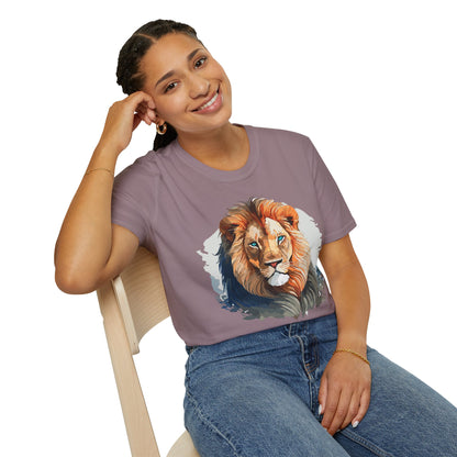 Lion Shirt Unisex Animal Tee Gildan Softstyle 64000 100 Percent Ring Spun Cotton