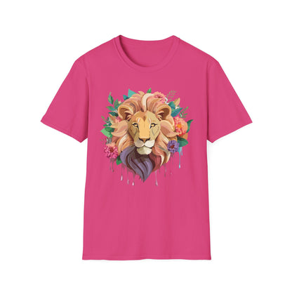 Lion Shirt Unisex Softstyle Tee 100 Percent Ring Spun Cotton Animal Print
