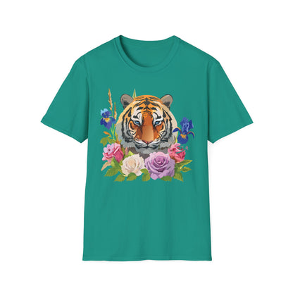 Unisex Tiger Shirt Softstyle Graphic Tee 100 Percent Cotton Apparel