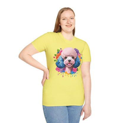 Unisex Dog Shirt Softstyle Tee 100 Percent Cotton Animal Print