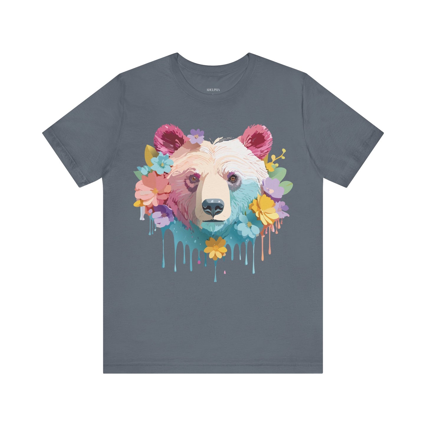 Natural Cotton Tee Shirt with Bear