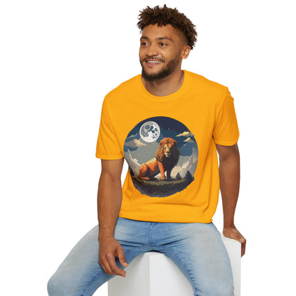 Lion Shirt Unisex Animal Tee Softstyle 64000 100 Percent Ring-Spun Cotton