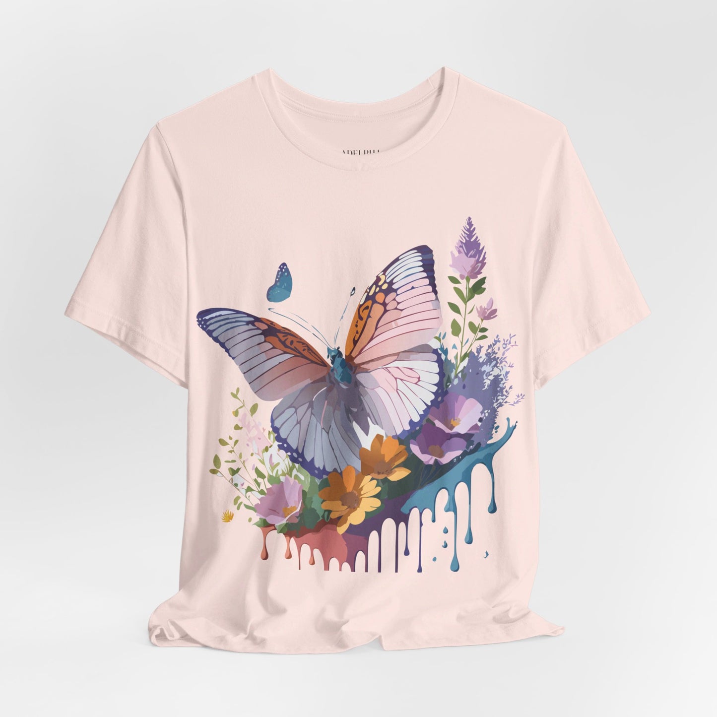 T-shirt en coton naturel avec papillon