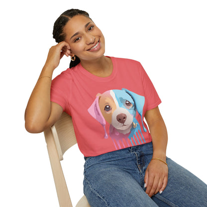 Unisex Dog Shirt Animal Tee Gildan Softstyle 64000 Cotton Tee