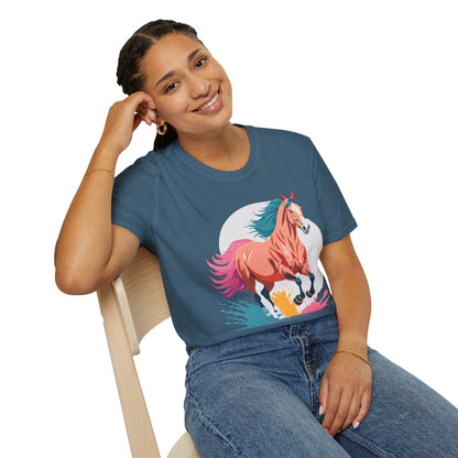 Unisex Horse Shirt Tee Gildan Softstyle 64000 Premium Ringspun Cotton