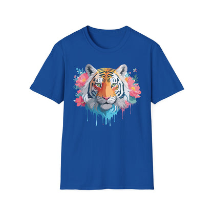 Tiger Shirt Unisex Animal Tee 100 Percent Ring Spun Cotton Softstyle