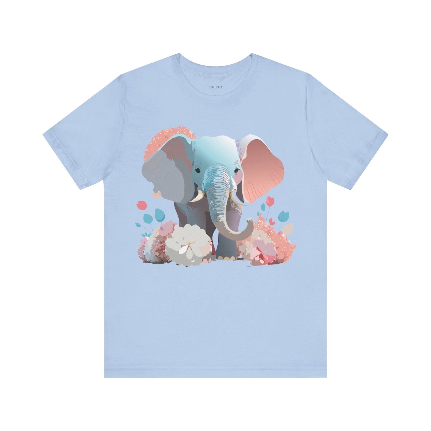 T-Shirt aus natürlicher Baumwolle mit Elefant