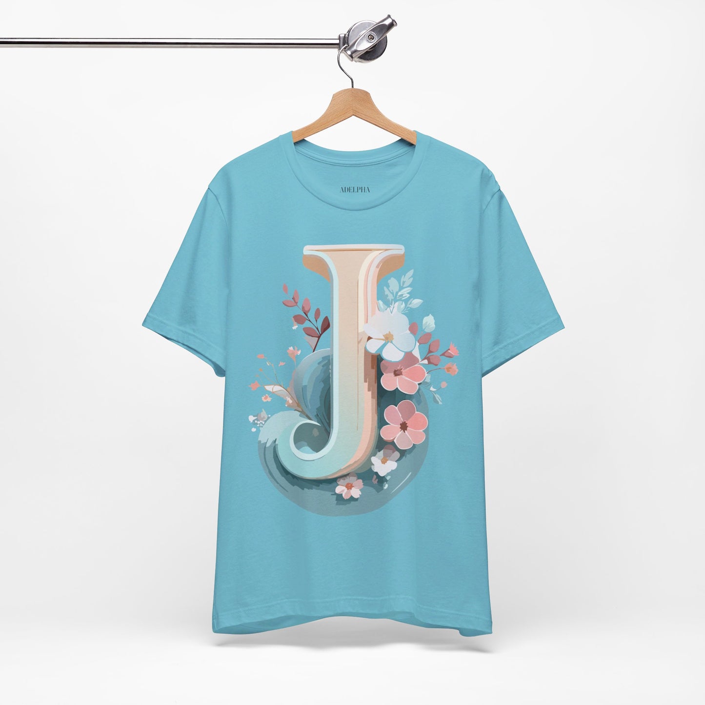 Natural Cotton Tee Shirt - Letters Collection - J