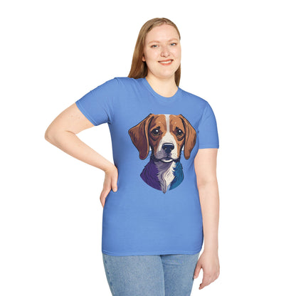 Dog Shirt Unisex Animal Print Tee Softstyle 100 Percent Cotton Gildan 64000
