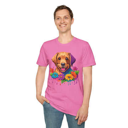 Unisex Dog Shirt With Animals Tee Softstyle Gildan 64000 Comfort Fit