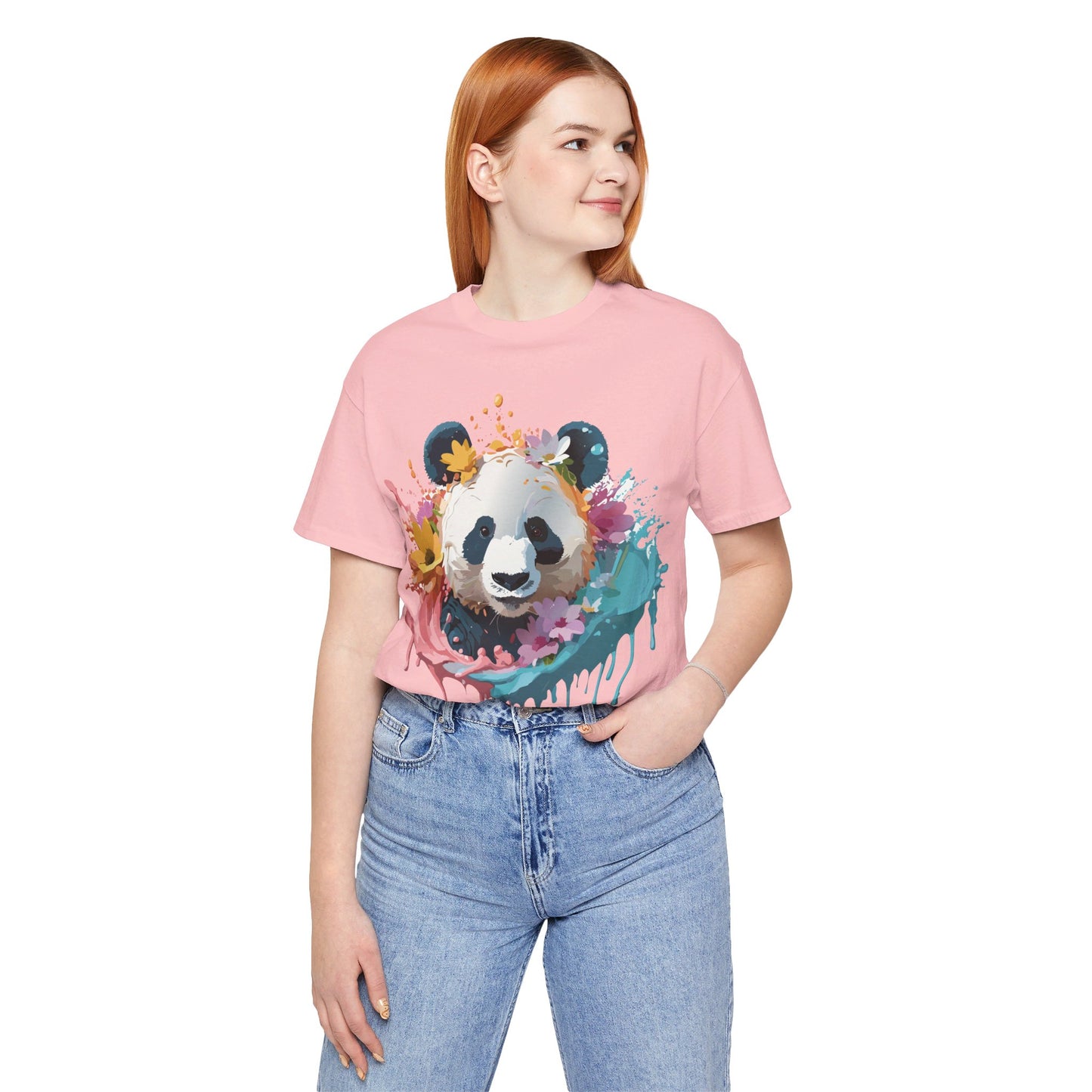 T-shirt en coton naturel avec panda