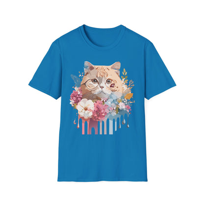 Cat Shirt Unisex Cat Tee Kitten Print Softstyle Gildan 64000