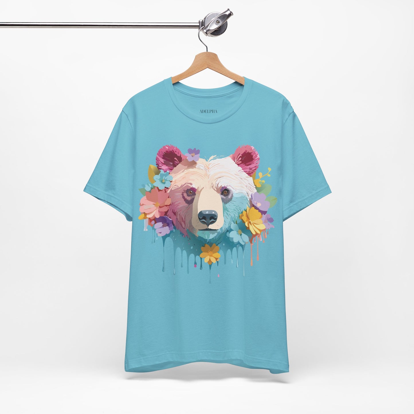 Natural Cotton Tee Shirt with Bear