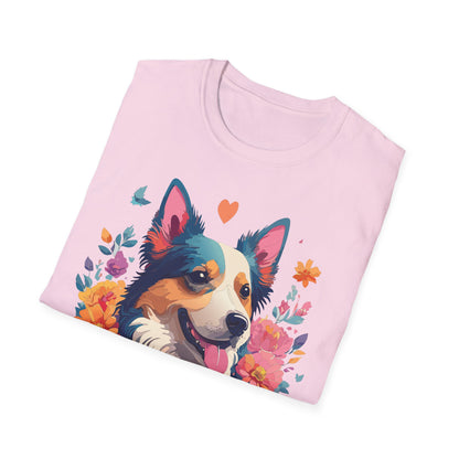 Animal Print Dog Shirt Unisex Softstyle Cotton Tee For Pet Lovers