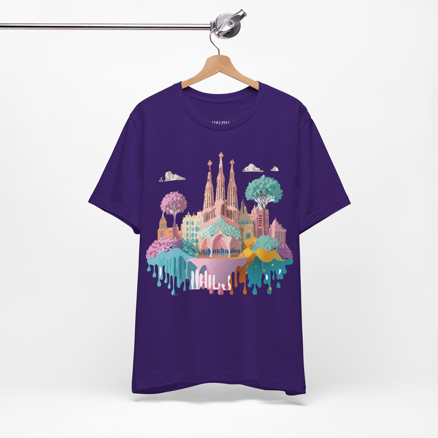 T-shirt en coton naturel - Collection Beautiful Places - Barcelone