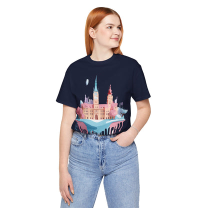 Natural Cotton Tee Shirt - Beautiful Places Collection - Prague Printify