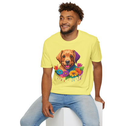 Unisex Dog Shirt With Animals Tee Softstyle Gildan 64000 Comfort Fit
