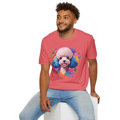 Unisex Dog Shirt Softstyle Tee 100 Percent Cotton Animal Print