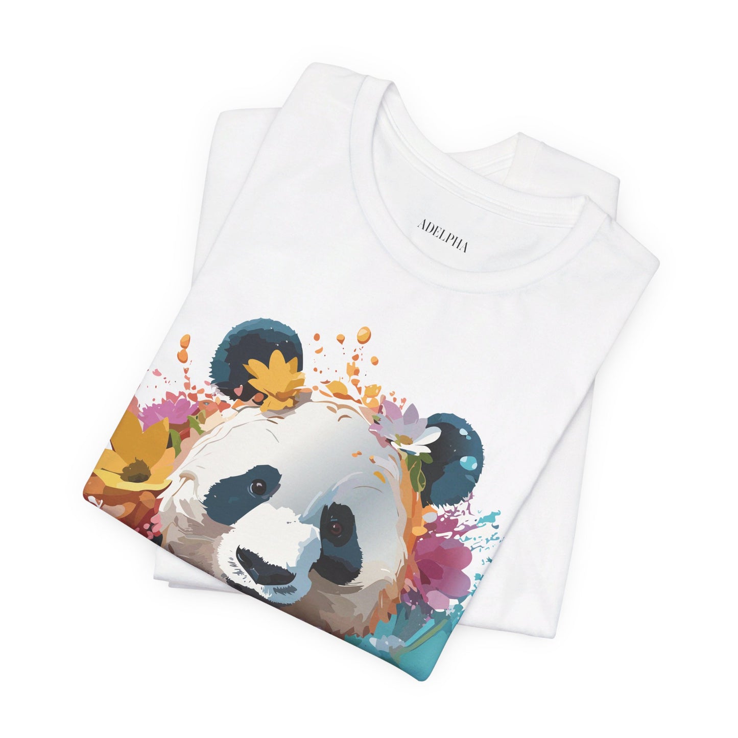 T-shirt en coton naturel avec panda