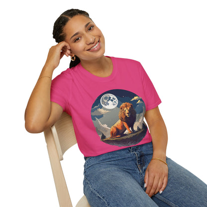 Lion Shirt Unisex Animal Tee Softstyle 64000 100 Percent Ring-Spun Cotton