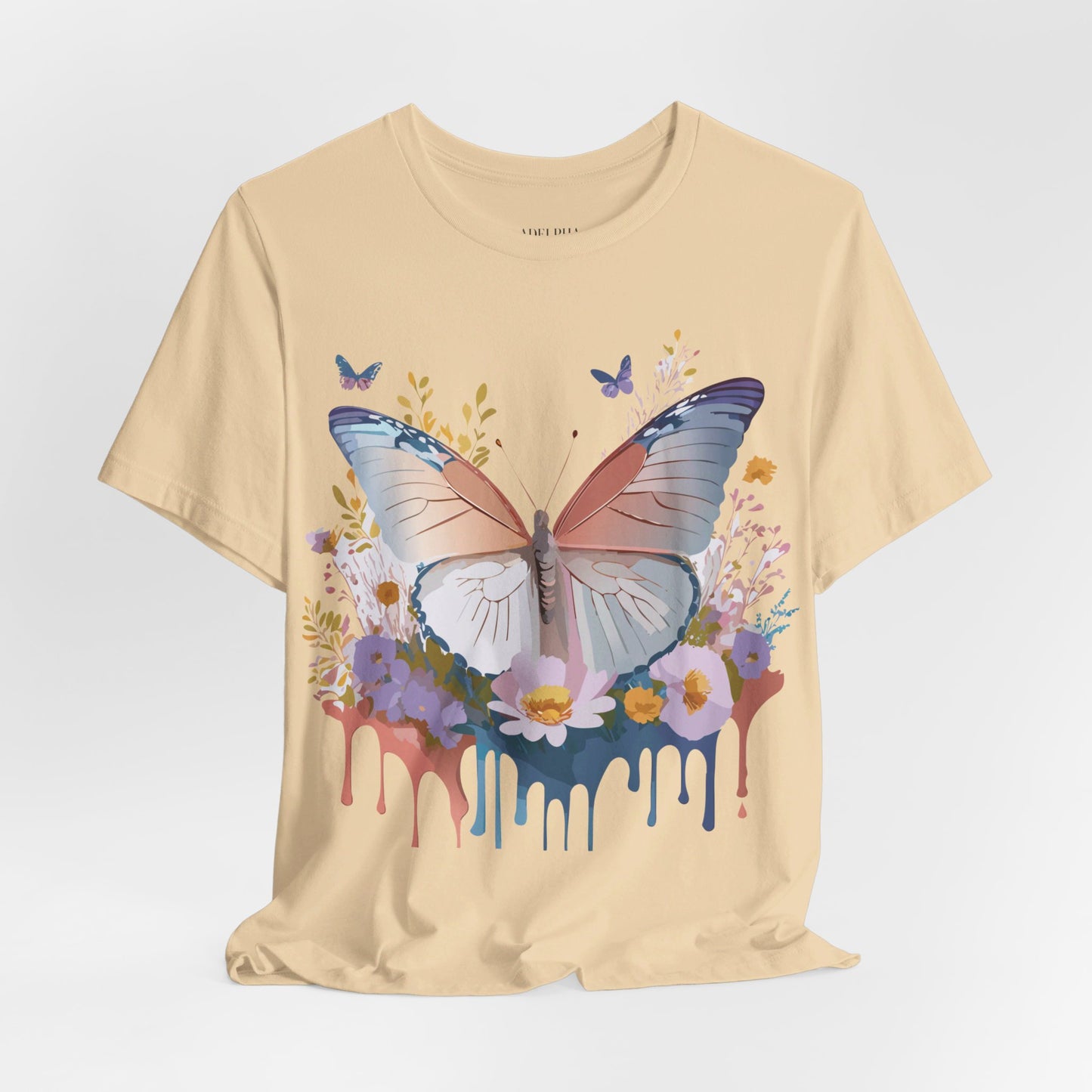 T-shirt en coton naturel avec papillon