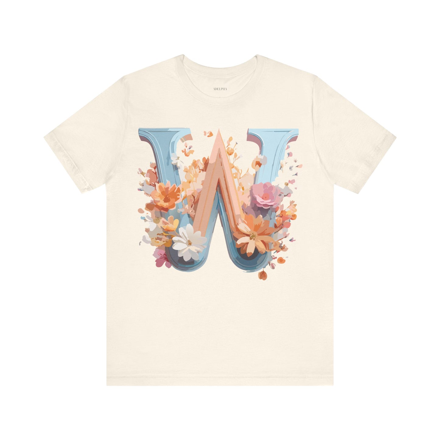 Natural Cotton Tee Shirt - Letters Collection - W