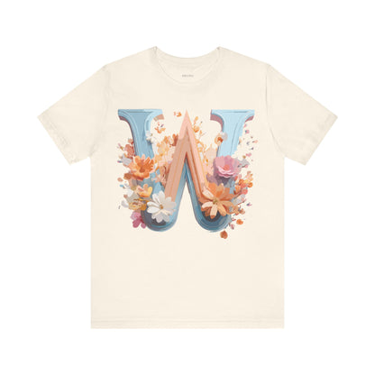 Natural Cotton Tee Shirt - Letters Collection - W Printify