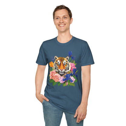 Tiger Shirt Unisex Animal Tee Gildan Softstyle 64000 100 Percent Cotton