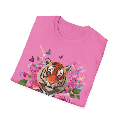 Tiger Shirt Unisex Gildan Softstyle Cotton Tee 100 Percent Ring Spun Comfort