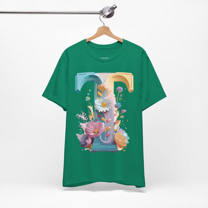Natural Cotton Tee Shirt - Letters Collection - T Printify