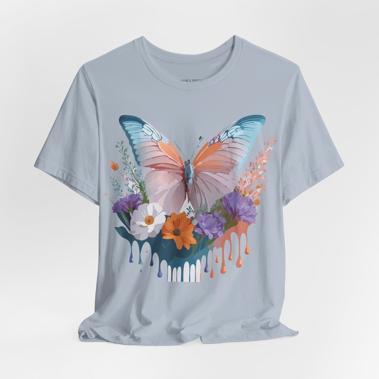 T-shirt en coton naturel avec papillon